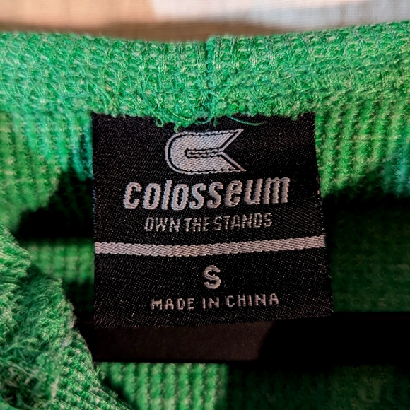 NoDak Hockey Fighting Hawks Hooded Henley Thermal Long Sleeve Shirt Small - Picture 4 of 5